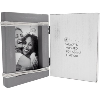 Pavilion Gift Company - Friend Like You - 5.5" x 7.5" Hinged Sentiment Frame (Holds 4" x 6" Photo) - Single Image Frames