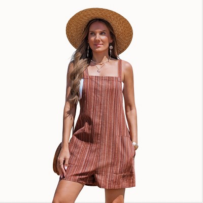 Women's Breezy Striped Cami Romper for Beach Getaways - Cupshe