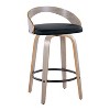 LumiSource Set of 2 26" Grotto Swivel Counter Height Barstools - 2 of 4