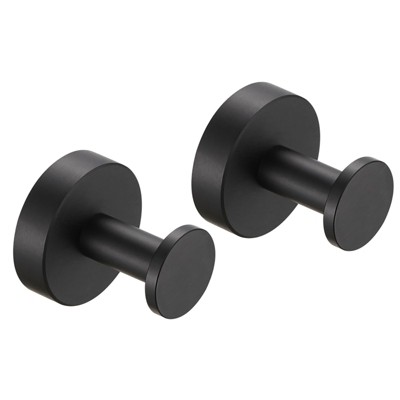 SEVOBAL Bathroom Towel Holders Towel Hooks Durable Rustproof Stylish Space Saving for Bathroom and Home, Black, 4.05"*2.36"*2.87"