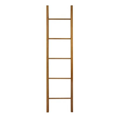Decorative Ladder Natural Cherry - Flora Home: Solid Wood Towel Holder, 5-Rung Design
