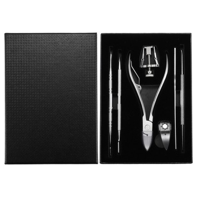 Unique Bargains 1 Set Nail Clippers Set Professional Nail Clipper Kit for Travel or Home Silver Tone Stainless Steel