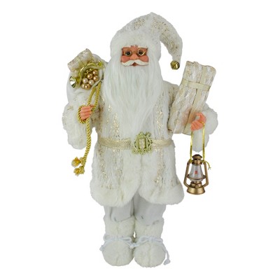 Northlight Standing Santa with Lantern and Presents Christmas Figure - 12"