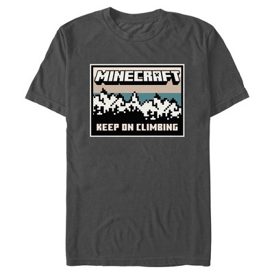 Mens Minecraft Mountain Keep On Climbing T Shirt