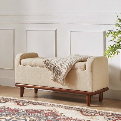 Edgaro 46.2"W Modern Upholstered Storage Bench for Bedroom| ARTFUL LIVING DESIGN