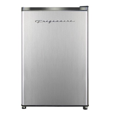 Frigidaire 4.5 cu ft Single-Door Refrigerator - Platinum - EFR492: Mini Fridge, No Freezer, Stainless Steel, Adjustable Shelves