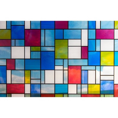 Set of 2 (27"x158") Fablon Mondrian Window Film Set