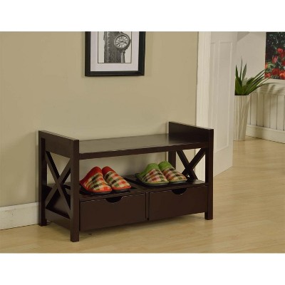 Kings Brand Furniture Corinth Shoe Storage Bench With Drawers