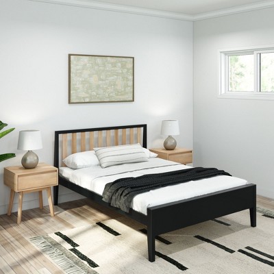 Plank+Beam Scandinavian Full Size Bed Frame with Headboard, Solid Wood  Platform Bed for Adults