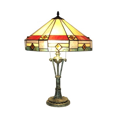 Chloe Lighting Ridley Tiffany-style 2 Light Mission Table Lamp 18" Shade