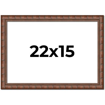 PosterPalooza | 22x15 Modern Bamboo Picture Frame, UV Acrylic, 5 Finishes