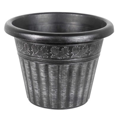 Garden Elements Indoor/Outdoor Plastic Planter, Dragon Banded, 13in