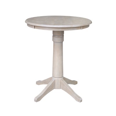 Stacy Round Top Pedestal Table Hickory Brown - International Concepts