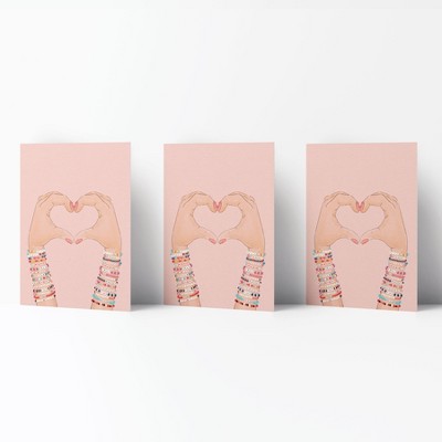 Love/Valentine's Greeting Card Pack (3ct) "Friendship Bracelets" by Ramus & Co