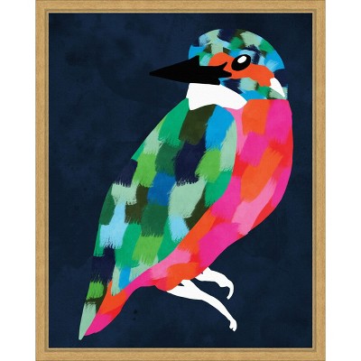 Amanti Art Patchwork Perfection Bird by Kintsugi99  Framed Canvas Wall Art