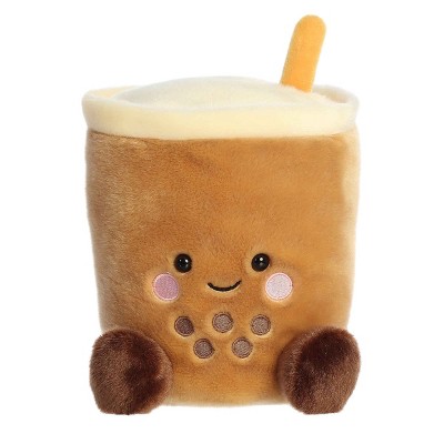 Aurora Small Party Sized Milky Tea Boba Palm Pals Adorable Stuffed Animal Brown 7.5"