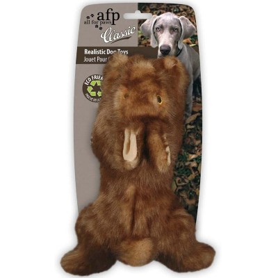 Allforpaws Classic Brown Rabbit Squeaky Plush Dog Toy, L