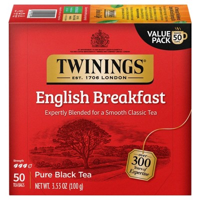Twinings Classics Naturally English Breakfast Tea - 50ct
