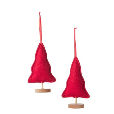 The Lakeside Collection Sets of 2 Embellished Plush Tree Ornaments