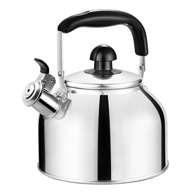 Itopfox Stainless Steel Whistling Tea Kettle for Stovetop, 2.64 QT with Cool Grip Handle, Fast Boiling for Tea, Coffee, Milk, Durable & Safe