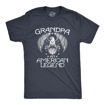 Mens Grandpa An American Legend T Shirt Funny Cool Grandparent Tee for Guys - Crazy Dog Men's T Shirt Gift For Grandpa