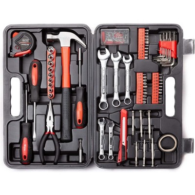 Hoey 146-Piece Home Repair Tool Kit – Household and Mechanic Tool Set with Plastic Toolbox for Home, Office, and College