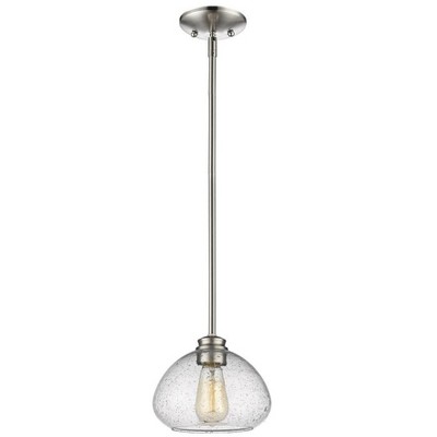 Amon Collection Oblate Glass Pendant Light - Vintage Inspired, Dimmable, 1 Bulb, 100W
