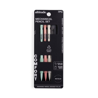 Altitude 3pk 0.7mm Mechanical Pencils with Lead and Eraser Refill