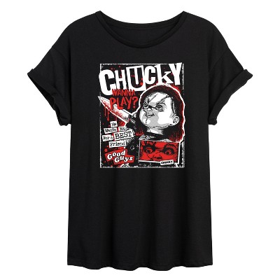 Women's - Chucky - Punk Chucky Oversized Graphic T-Shirt