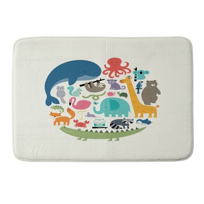 Deny Designs Andy Westface 'We Are One' Memory Foam Machine Washable Kids' Bath Mat