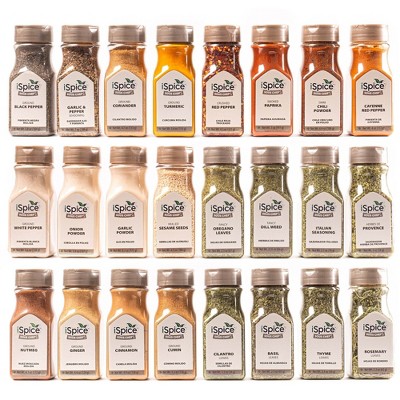 iSpice | 24 Pack of Spice and Herbs | Fiona | Mixed Spices & Seasonings Gift Set | Kosher
