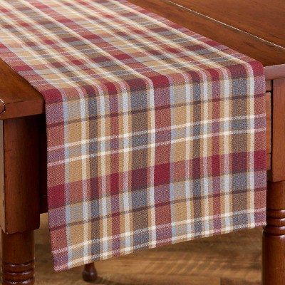 Park Designs Gatlin Red Plaid Table Runner 13" x 36"