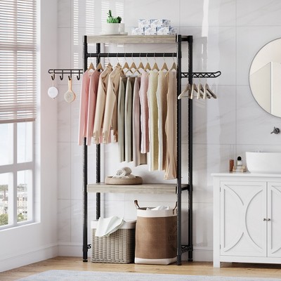 3-Tier Laundry Room Shelf Over Washing Machine Storage Utility Rack Above Toilet Washer Dryer Clothes Hanger Adjustable Height Bathroom Organization
