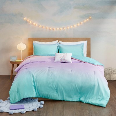 Stylish Metallic Glitter Printed Reversible Comforter Set, All Season Bedding Set, Cozy Home Textile for Lux Bedroom Decor