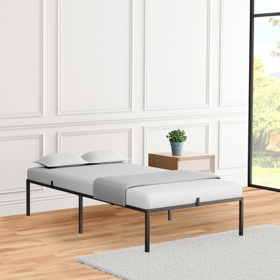 Bed Frame Heavy Duty Steel Slat Mattress Foundation No Box Spring Needed Easy To Assemble Noise Free