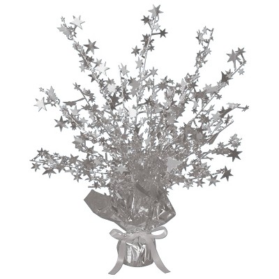 Beistle Star Gleam 'N Burst Centerpiece, 15", (2/Pkg) Silver