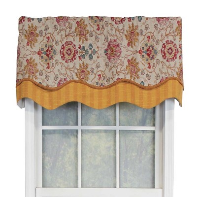 RLF Home Centennial Glory Window Treatment Premium Quality Valance 3" Rod Pocket 50" x 16" Marigold