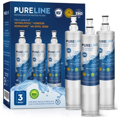 PureLine EDR5RXD1 and 4396508 Replacement for Whirlpool EveryDrop Filter 5, Kenmore 46-9010 Refrigerator Water Filter (3-Pack)