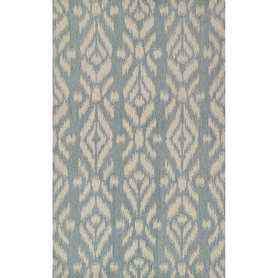 Momeni Leiden Ikat Ivy Handtufted Rug Light Blue