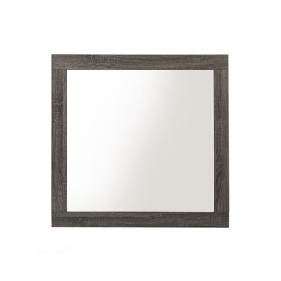 SEVOBAL Bathroom Vanity Mirrors Oak Finish Square Mirror with Versatile Orientation Safe and Reliable Clear Reflection, Gray Oak, 1"*35"*2.17"