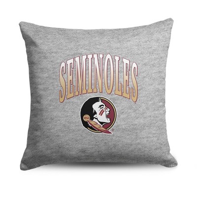 NCAA Florida State Seminoles 16" Heather Gray Sweatshirt Pillow