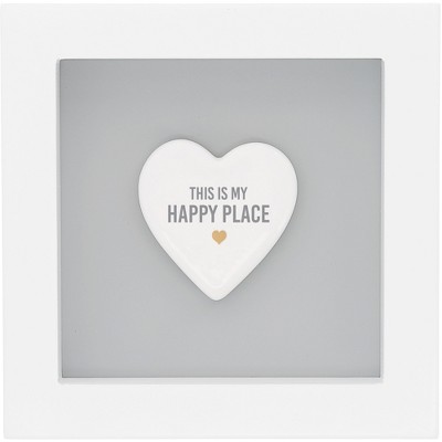 Pavilion Gift Company - Happy Place - 4.75" Plaque - Wall Sign Panels