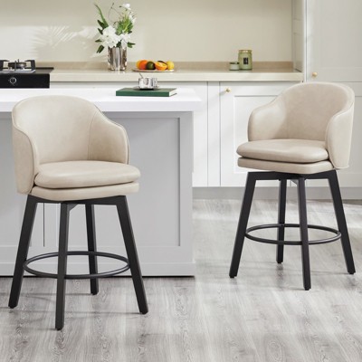 Spruce&Spring Modern Swivel Counter Height Bar Stools with Arm