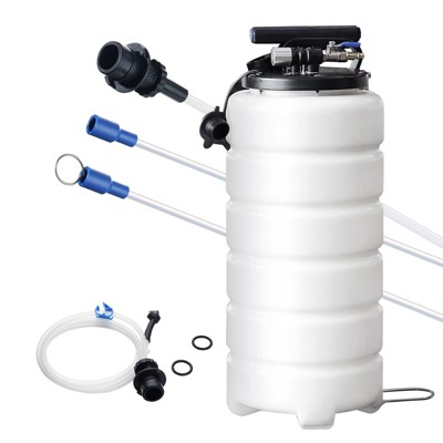 VEVOR Fluid Extractor, 4 Gallons (15 Liters), Pneumatic/Manual Oil Changer Vacuum Fluid Extractor with Dipstick and Suction Hose