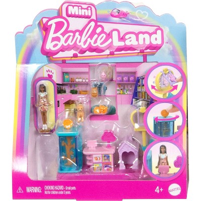 Barbie Mini BarbieLand Collectible Pet Boutique Playset with 1.5" Doll