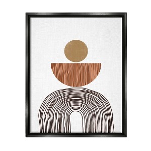Stupell Industries Boho Shapes Stacked Abstract Round Curves Brown White - 1 of 4