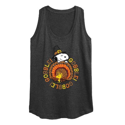 Women's - Peanuts - Gobble Gobble Graphic Racerback Tank