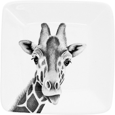 Pavilion Gift Company - Giraffe - Zoo Exotic Animal 4.25" Keepsake Trinket Jewelry Giraffe Lover Home Decor Stoneware Dish