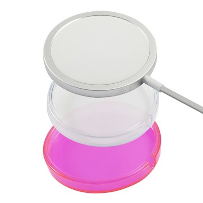 Insten 2-Pack Case For MagSafe Charger Pad, Protective Soft TPU Cover (Charger Not Included) Clear & Pink