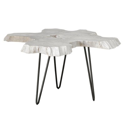 Uttermost Trillium Rustic Teak Coffee Table – Durable 17.25" Tall Accent Table